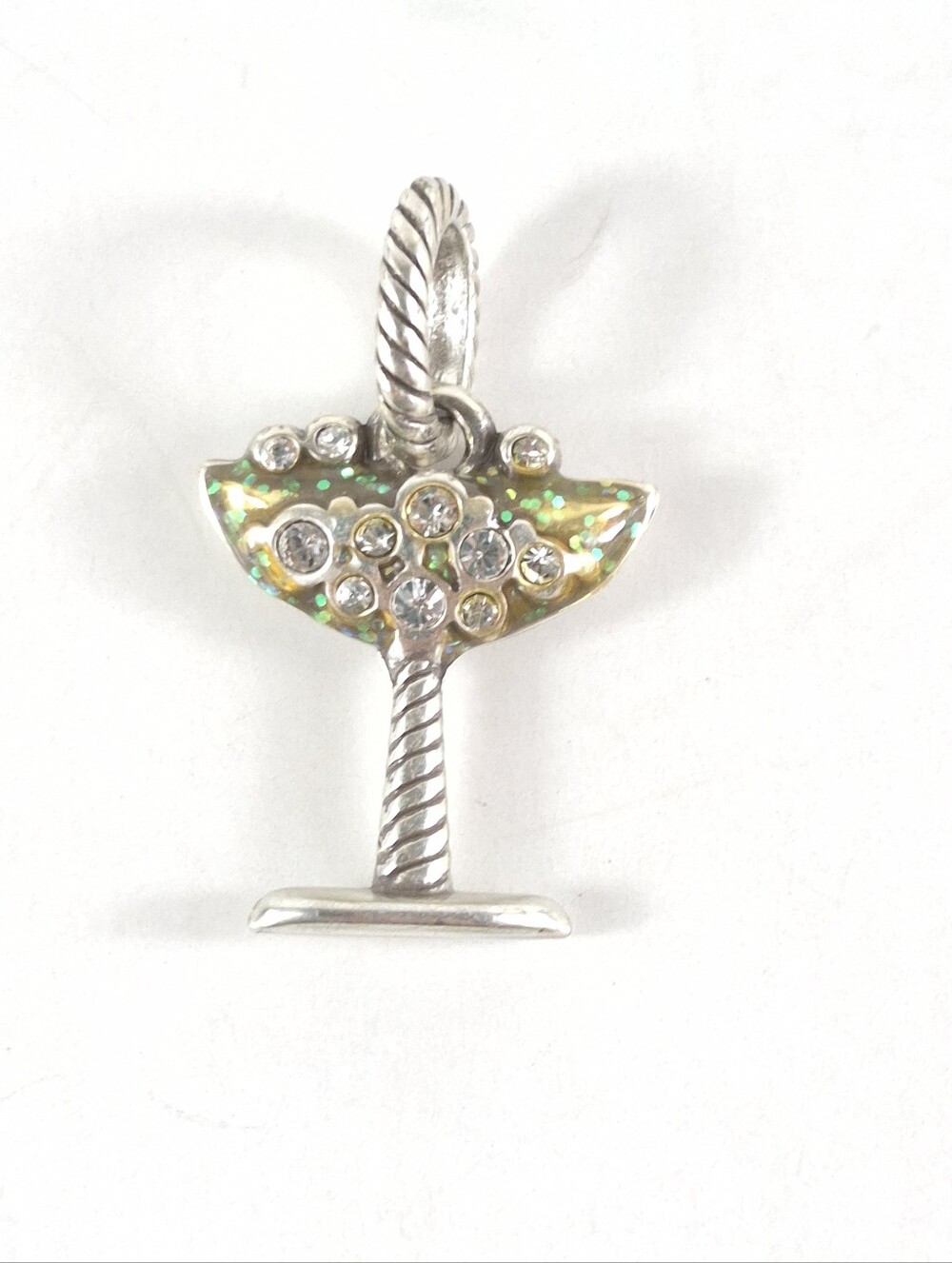 Brighton Champagne Glass Crystal Charm